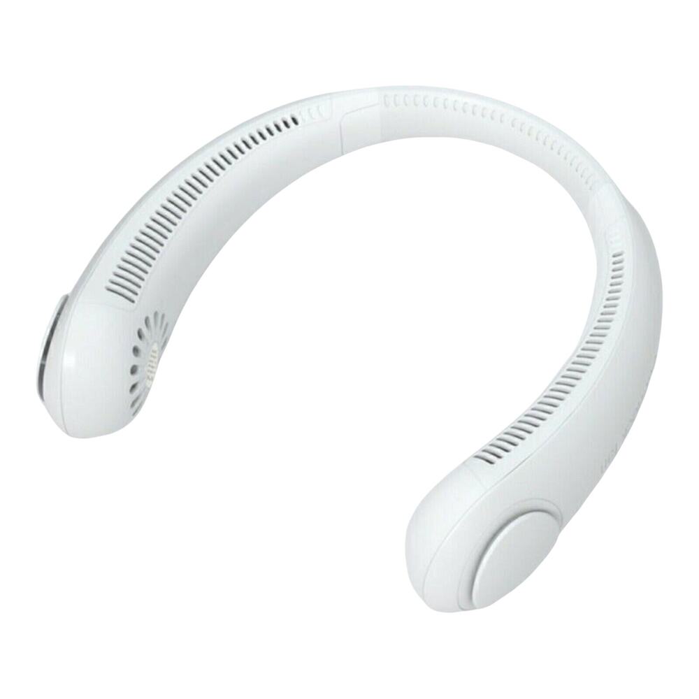 Portable Bladeless Personal Neck‎ Cooler Rechargeable Neck Hanging Fan White New